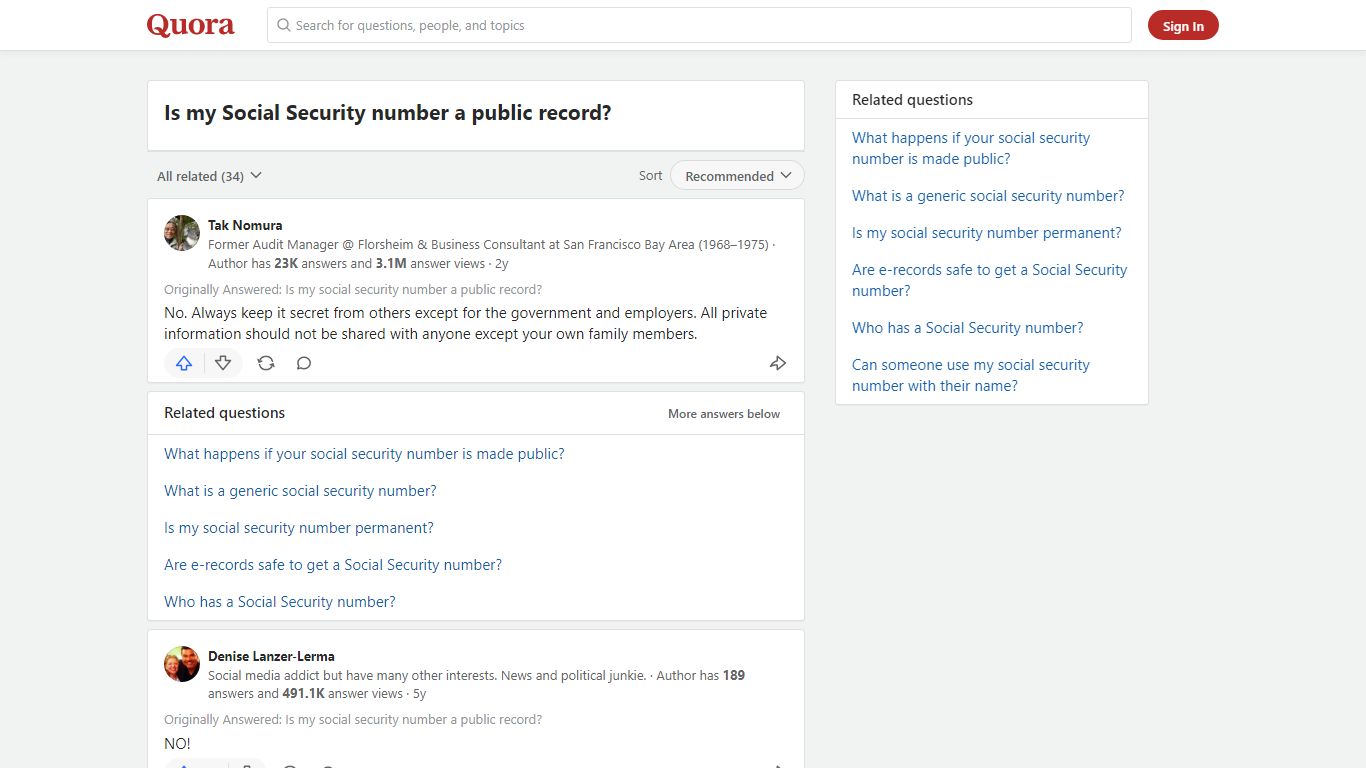 Is my Social Security number a public record? - Quora